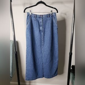 Van Heusen | Vintage Denim Maxi Skirt